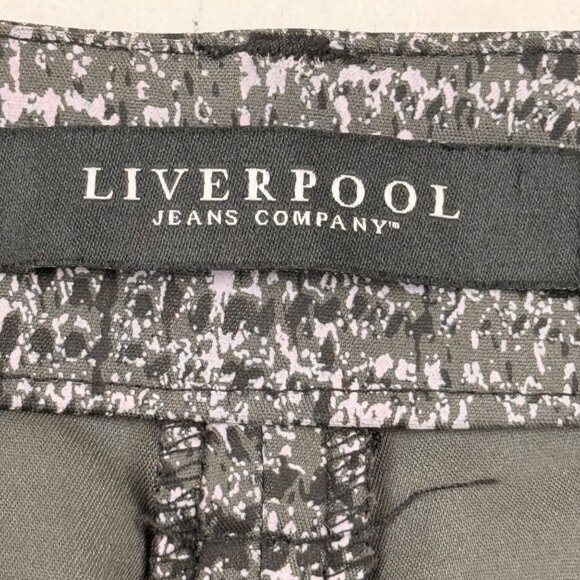 Liverpool Womens  Boot Cut Mid Rise Abstract Magnet Color Trousers Pants Size 10 - Picture 6 of 12